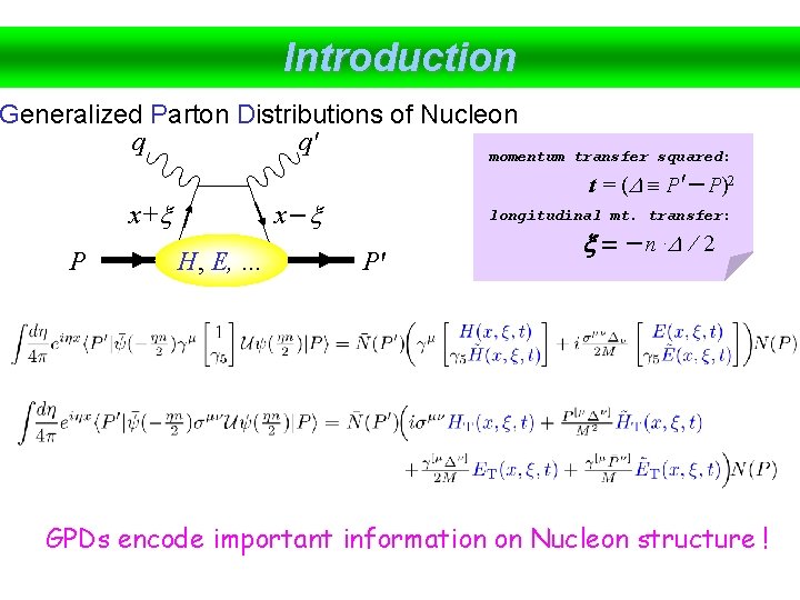 Qcd 1 Overview Gpd And Nucleon Structure Experiments