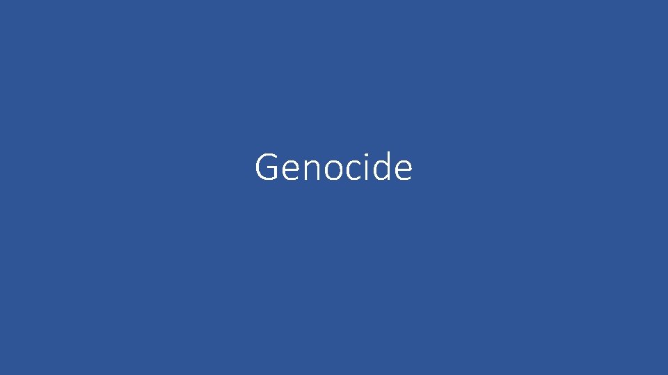 Genocide 