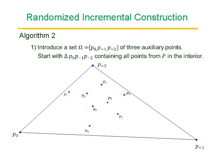 Randomized Incremental Construction Algorithm 2 Point 