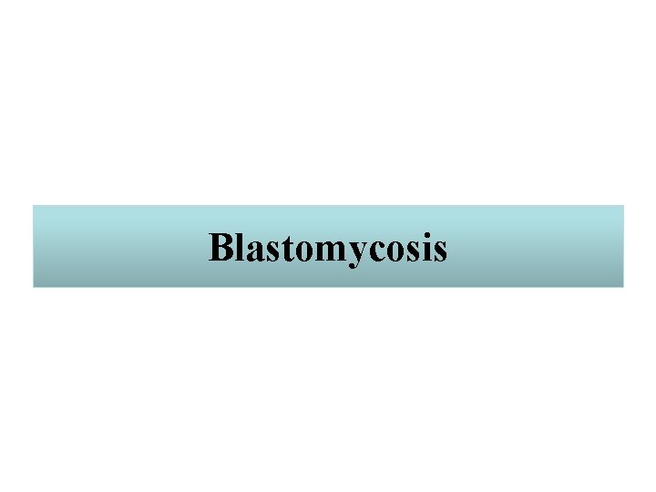 Blastomycosis 