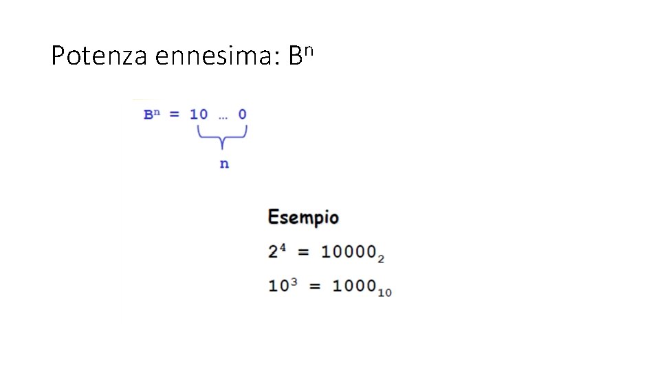 Potenza ennesima: Bn Potenza ennesima: Bn
