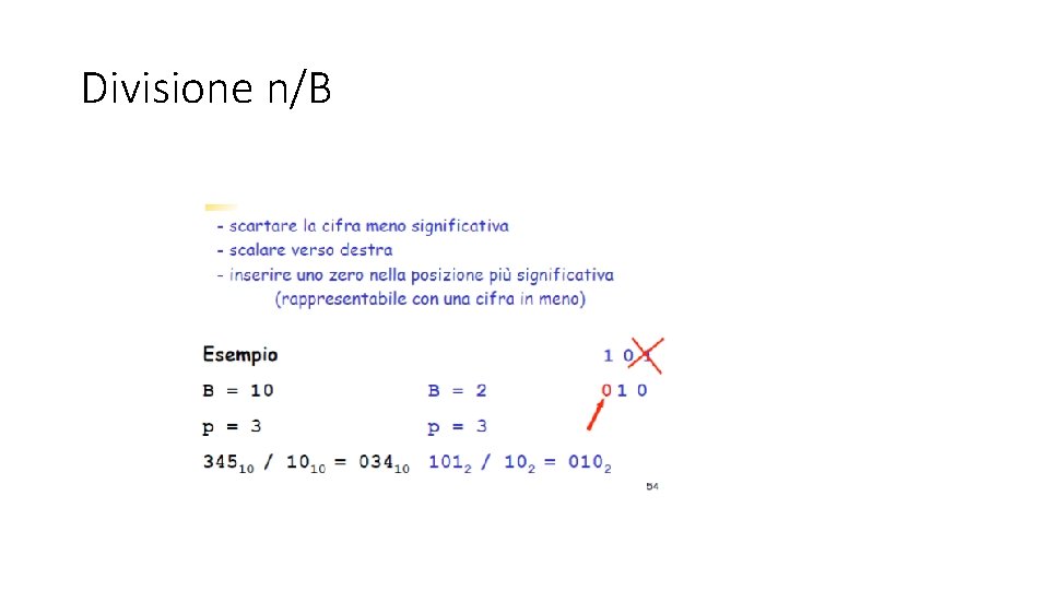Divisione n/B Divisione n/B
