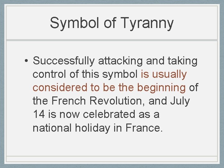 Symbol of Tyranny • Successfully attacking and taking control of this symbol is usually