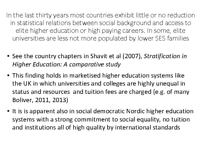 In the last thirty years most countries exhibit little or no reduction in statistical In the last thirty years most countries exhibit little or no reduction in statistical