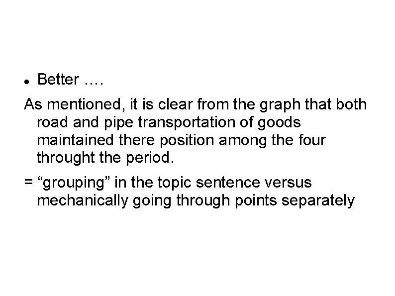  Better …. As mentioned, it is clear from the graph that both road