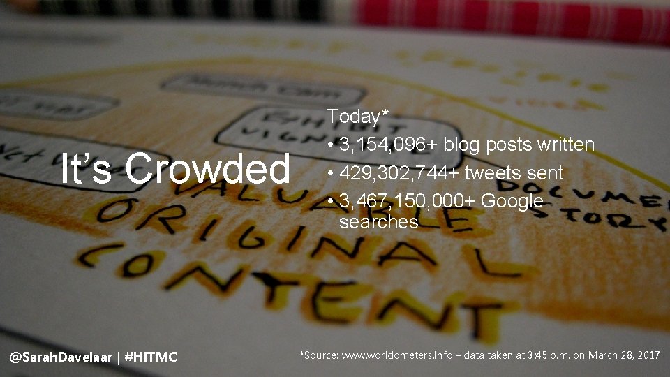 It’s Crowded @Sarah. Davelaar | #HITMC Today* • 3, 154, 096+ blog posts written It’s Crowded @Sarah. Davelaar | #HITMC Today* • 3, 154, 096+ blog posts written