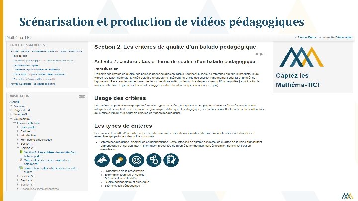 Scénarisation et production de vidéos pédagogiques 