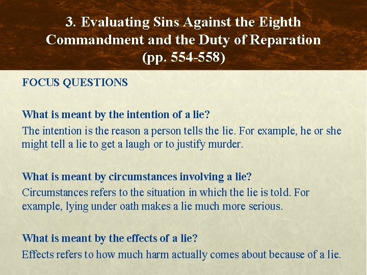 3. Evaluating Sins Against the Eighth Commandment and the Duty of Reparation (pp. 554