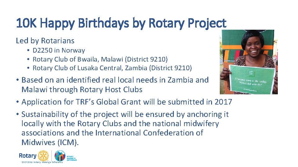 10 K Happy Birthdays by Rotary Project Led by Rotarians • D 2250 in