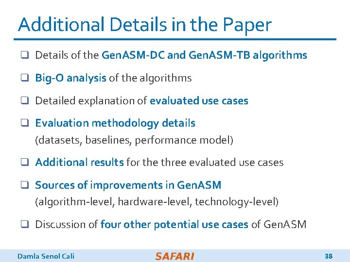 Additional Details in the Paper q Details of the Gen. ASM-DC and Gen. ASM-TB