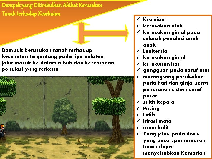 Dampak yang Ditimbulkan Akibat Kerusakan Tanah terhadap Kesehatan Dampak kerusakan tanah terhadap kesehatan tergantung