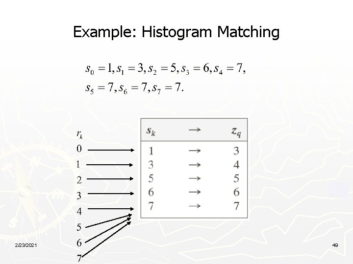Example: Histogram Matching 2/23/2021 49 