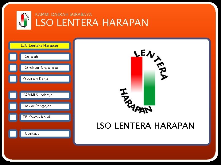 KAMMI DAERAH SURABAYA LSO LENTERA HARAPAN LSO Lentera Harapan Sejarah Struktur Organisasi Program Kerja
