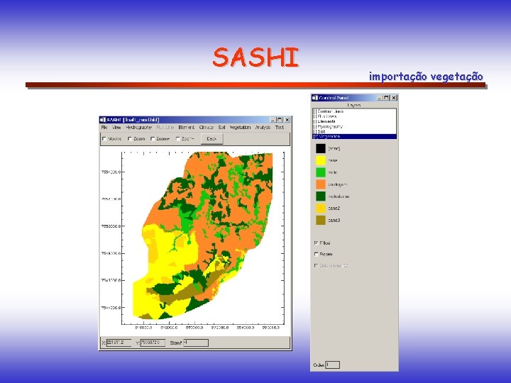 SASHI importação vegetação 