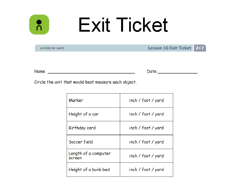 Exit Ticket 