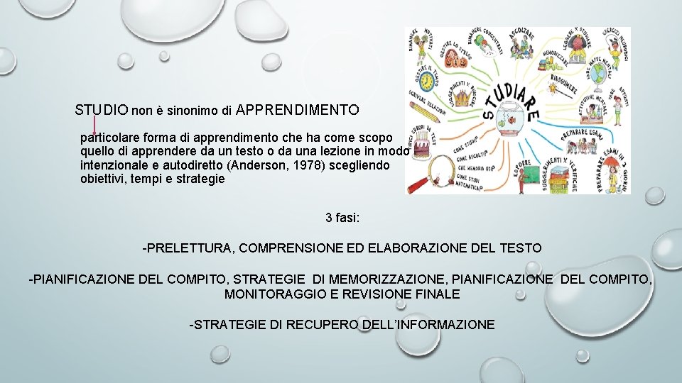 STUDIO non è sinonimo di APPRENDIMENTO particolare forma di apprendimento che ha come scopo