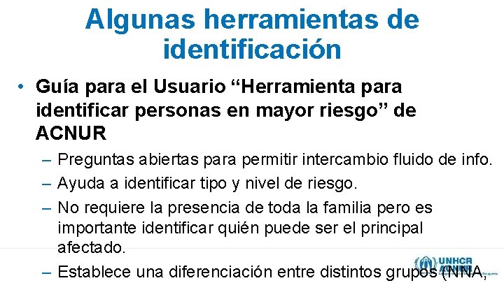 Algunas herramientas de identificación • Guía para el Usuario “Herramienta para identificar personas en