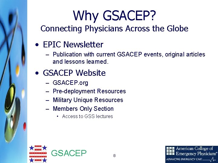 Why GSACEP? Connecting Physicians Across the Globe • EPIC Newsletter – Publication with current