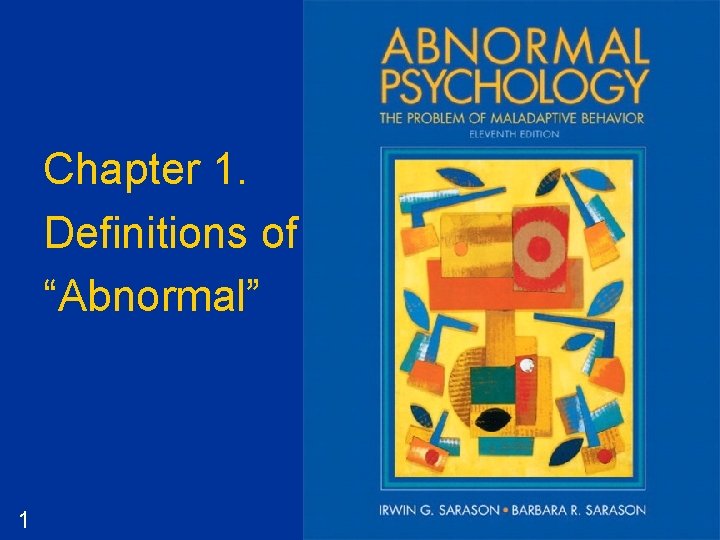 Chapter 1. Definitions of “Abnormal” 1 