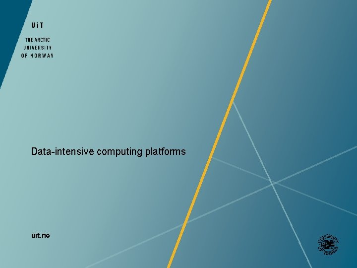 Dataintensive computing Inf2202 Concurrent and Dataintensive ...