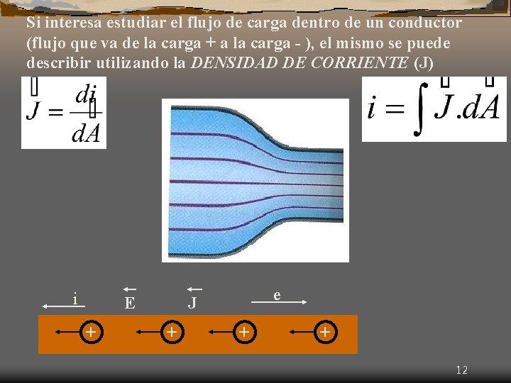 Si interesa estudiar el flujo de carga dentro de un conductor (flujo que va