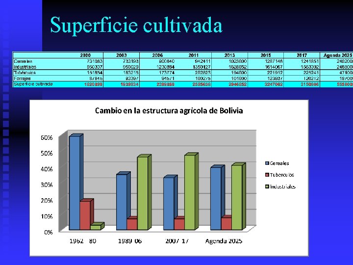 Superficie cultivada 