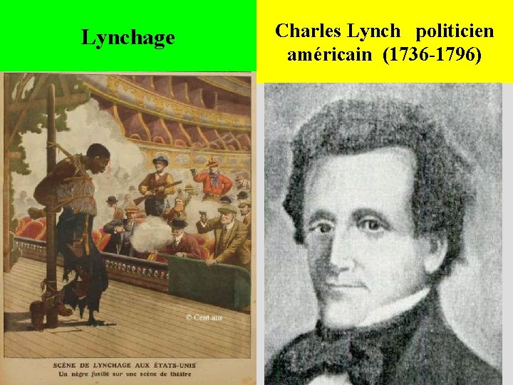 Lynchage Charles Lynch politicien américain (1736 -1796) 