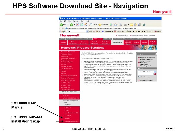 HPS Software Download Site - Navigation SCT 3000 User Manual SCT 3000 Software Installation