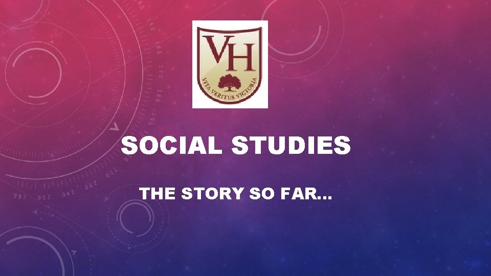SOCIAL STUDIES THE STORY SO FAR… 