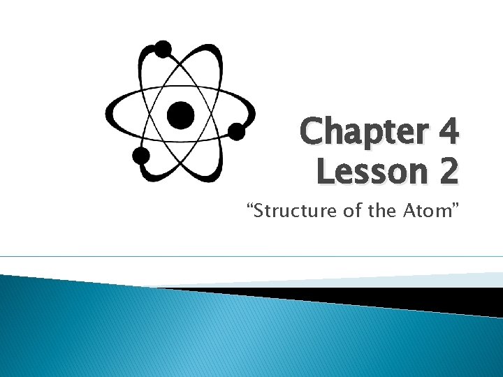 Chapter 4 Lesson 2 “Structure of the Atom” 