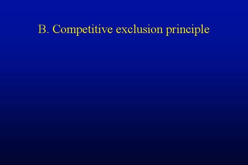 B. Competitive exclusion principle 
