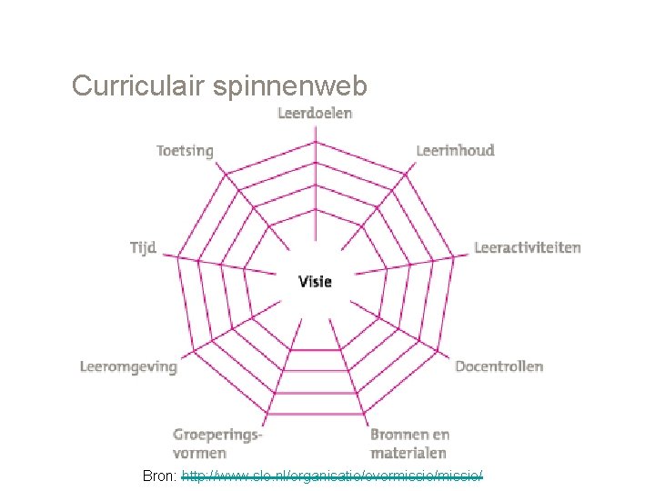 Curriculair spinnenweb Bron: http: //www. slo. nl/organisatie/overmissie/ 