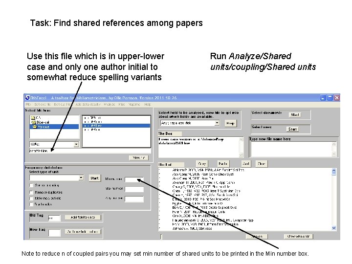 Task: Find shared references among papers Use this file which is in upper-lower case