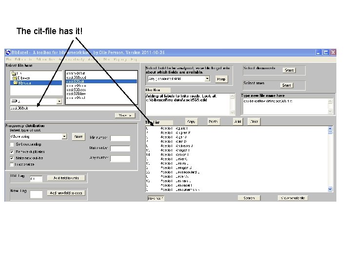 The cit-file has it! 