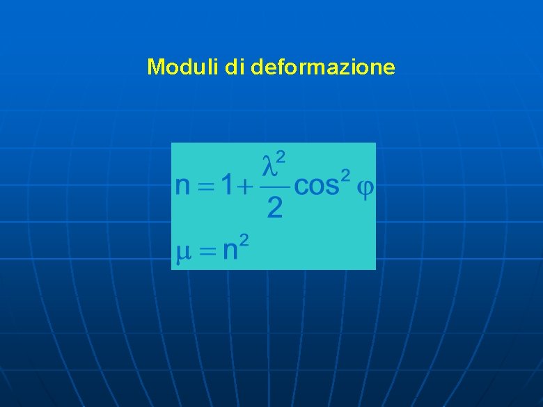 Moduli di deformazione 