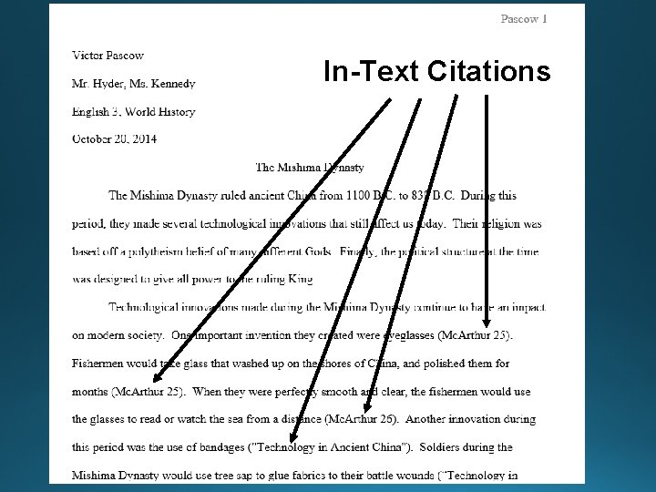 In-Text Citations 