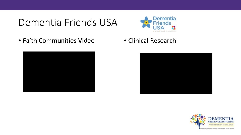 Dementia Friends USA • Faith Communities Video • Clinical Research 