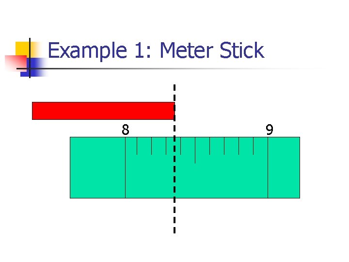 Example 1: Meter Stick 8 9 