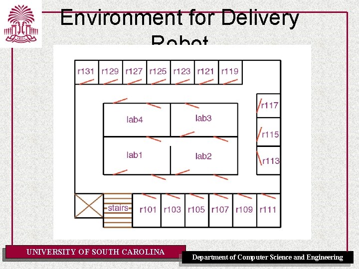 Environment for Delivery Robot UNIVERSITY OF SOUTH CAROLINA Department of Computer Science and Engineering