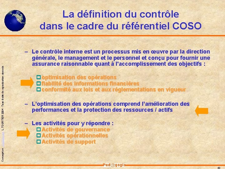 Conception - Ped@gogia L. TOURTIER 2004 - Tous droits de reproduction réservés La définition