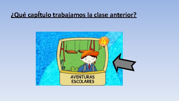 ¿Qué capÍtulo trabajamos la clase anterior? 