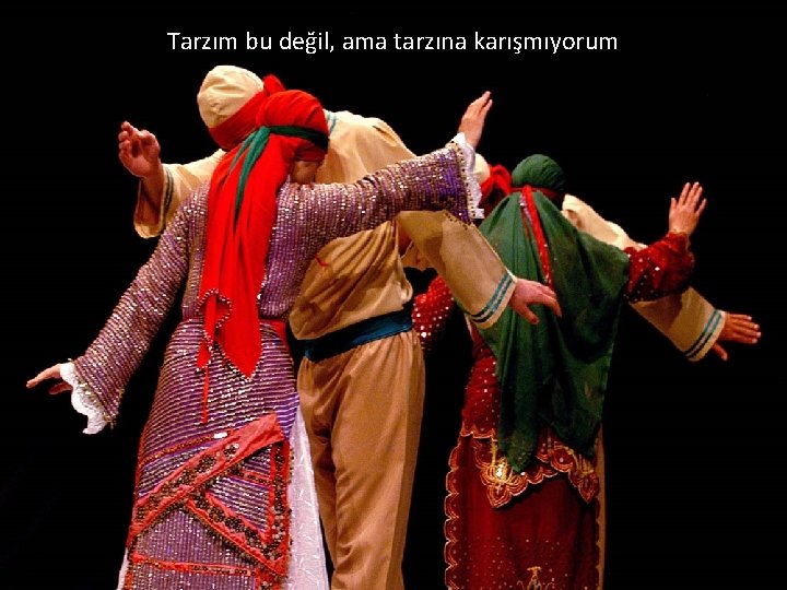 Tarzım bu değil, ama tarzına karışmıyorum 