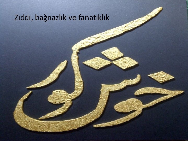 Zıddı, bağnazlık ve fanatiklik 