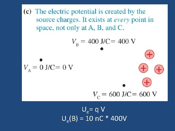 U e= q V Ue(B) = 10 n. C * 400 V 