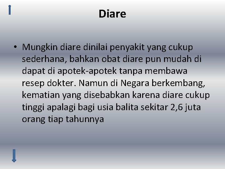 Diare • Mungkin diare dinilai penyakit yang cukup sederhana, bahkan obat diare pun mudah