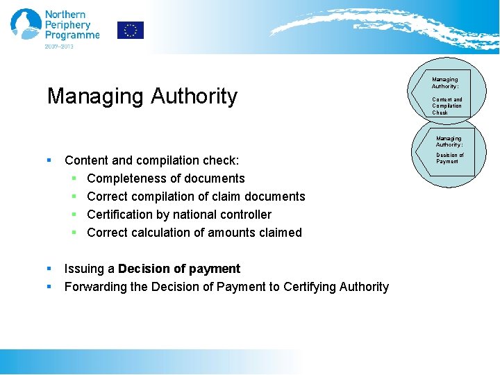 Managing Authority: Content and Compilation Check Managing Authority: § Content and compilation check: §