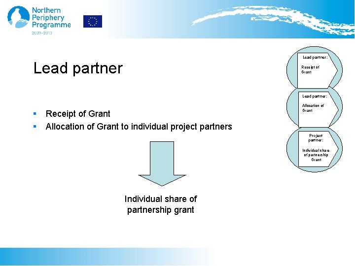 Lead partner: Lead partner Receipt of Grant Lead partner: § § Receipt of Grant