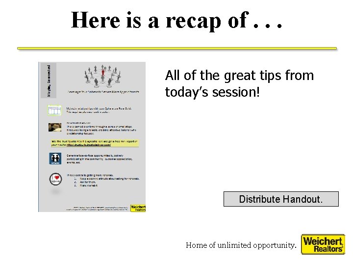 Here is a recap of. . . All of the great tips from today’s Here is a recap of. . . All of the great tips from today’s