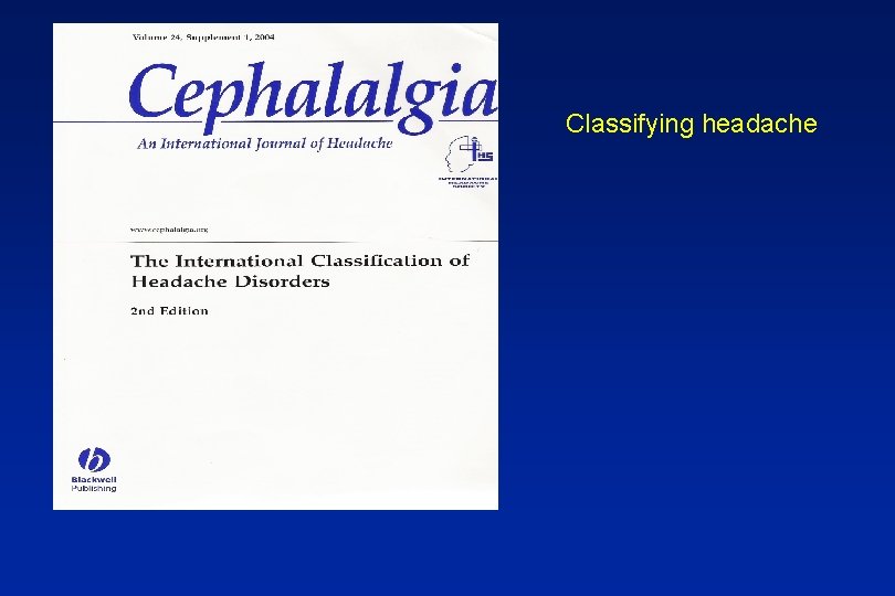 Classifying headache 