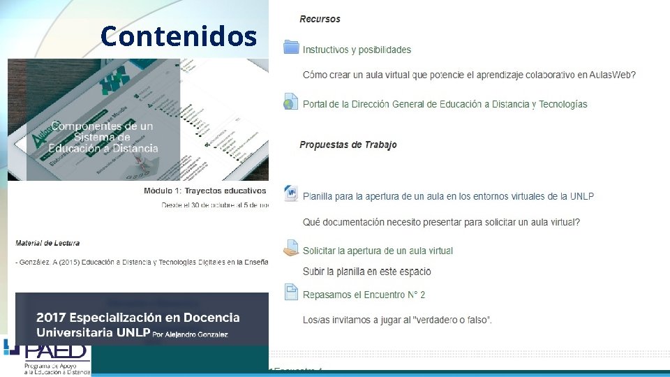 Contenidos 